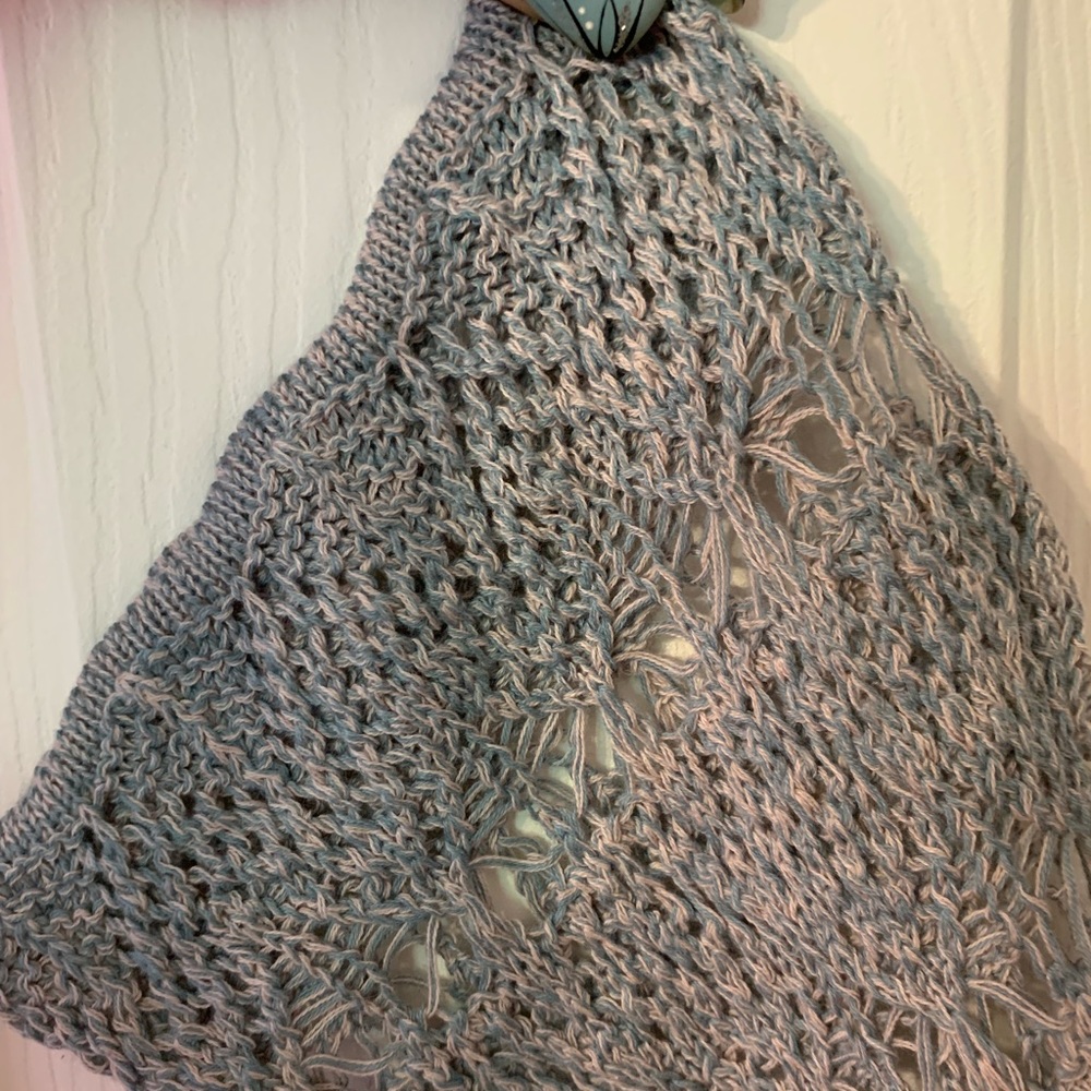 SAGE CROCHET KNIT INTRICATE DESIGN SWEATER TOP - Picture 5 of 7